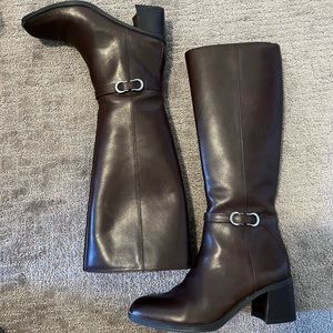 Naturalizer brown knee high leather boots size 7